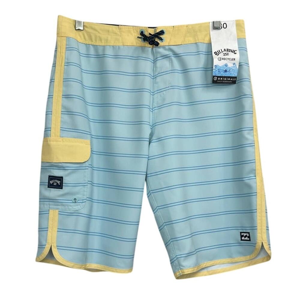 NWT‎ Billabong Guideline Light Blue Board Shorts Boys Size 30